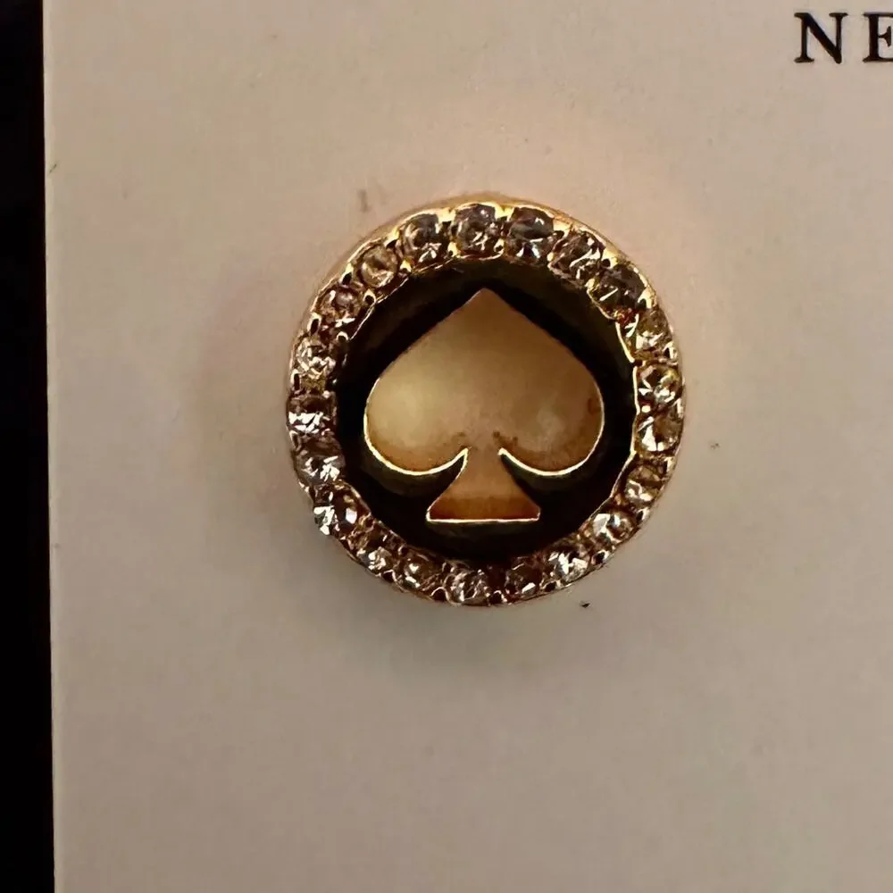 Kate Spade Spot The Spade Pave Halo Spade Studs